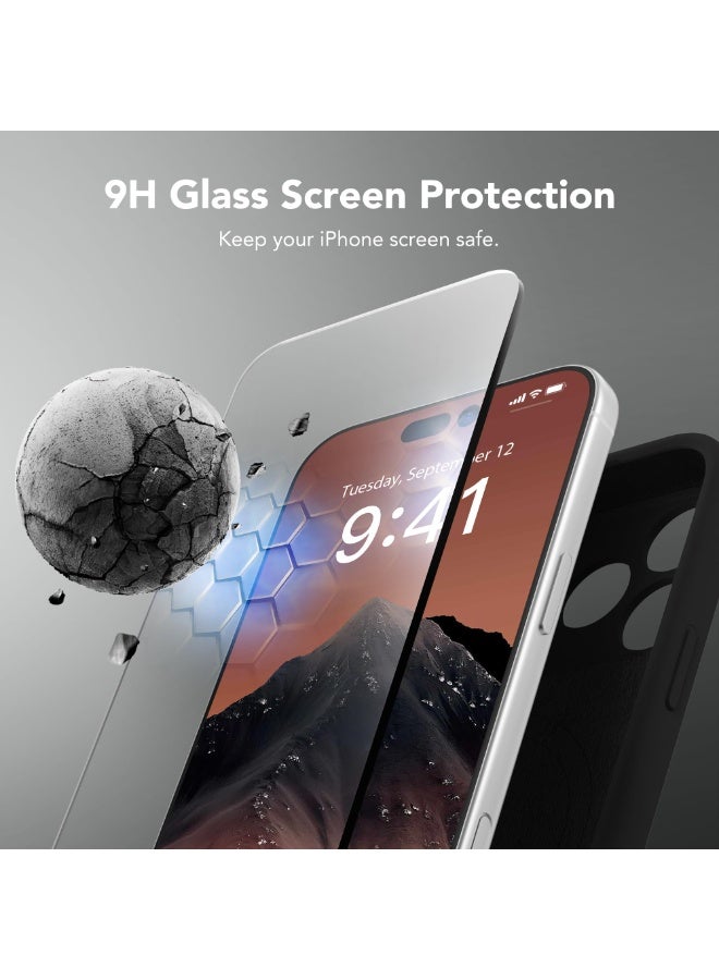 SUYDANBOX Magnetic for iPhone 17 Pro Case, Compatible with MagSafe, [Full Camera Protection][Screen Protector] Silicone Shockproof Protective Phone Case for iPhone 17 Pro 6.3", Black - Image 4